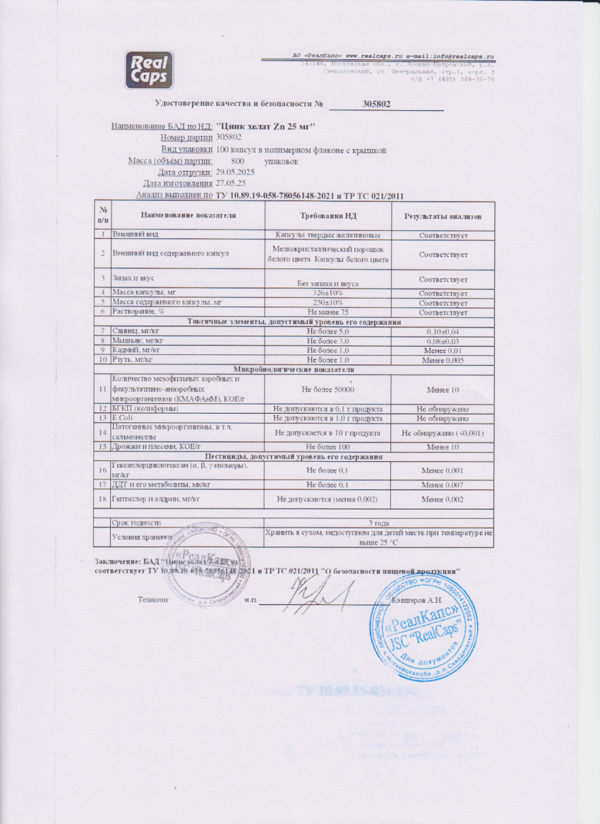 Паспорт №052025